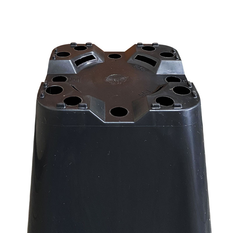 Vierkante pot - 18x18x25 cm - 5.5L - Zwart