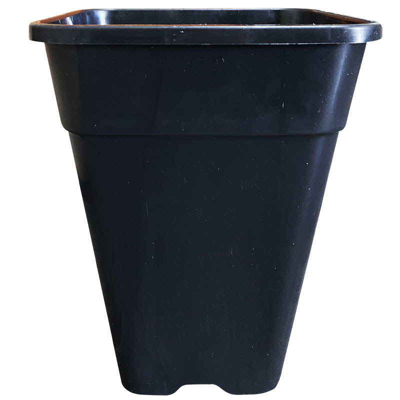 Pot carré - 20x20x27 cm - 7L - Noir