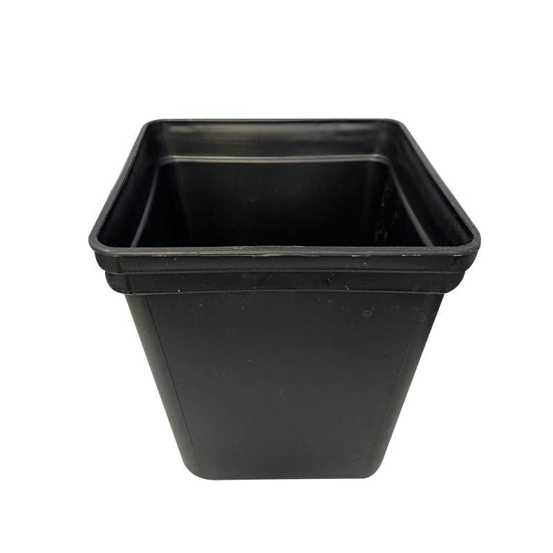 Vaso quadrato - 14,5x13x13 cm - 1,65L - Nero