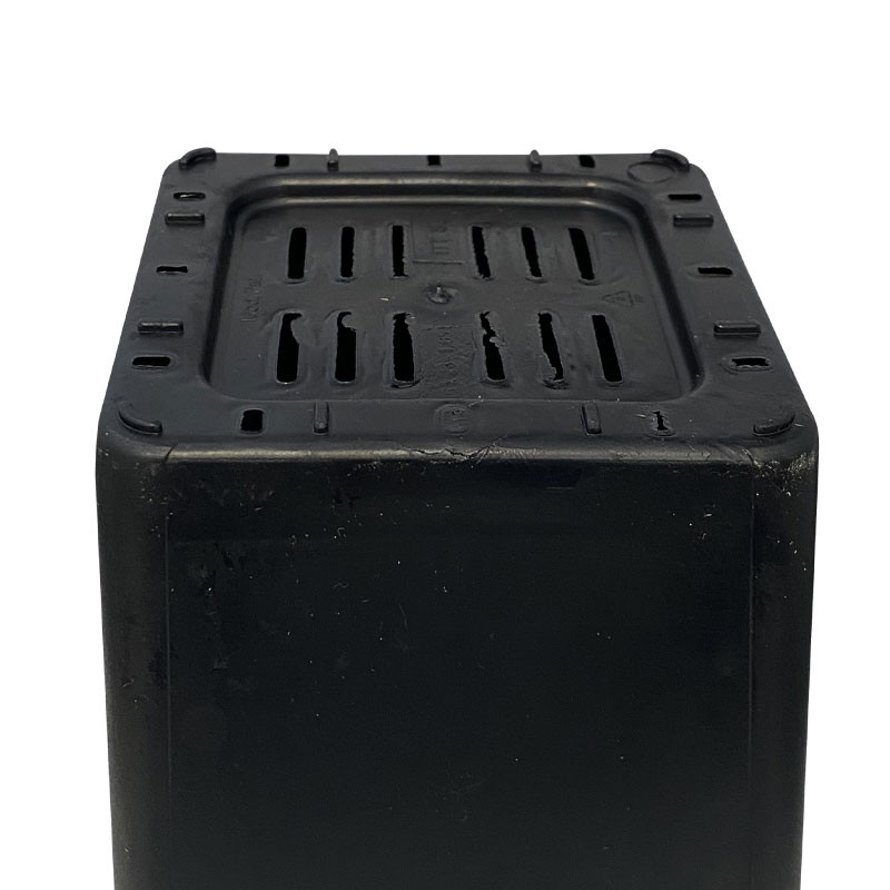 Vaso quadrato - 14,5x13x13 cm - 1,65L - Nero