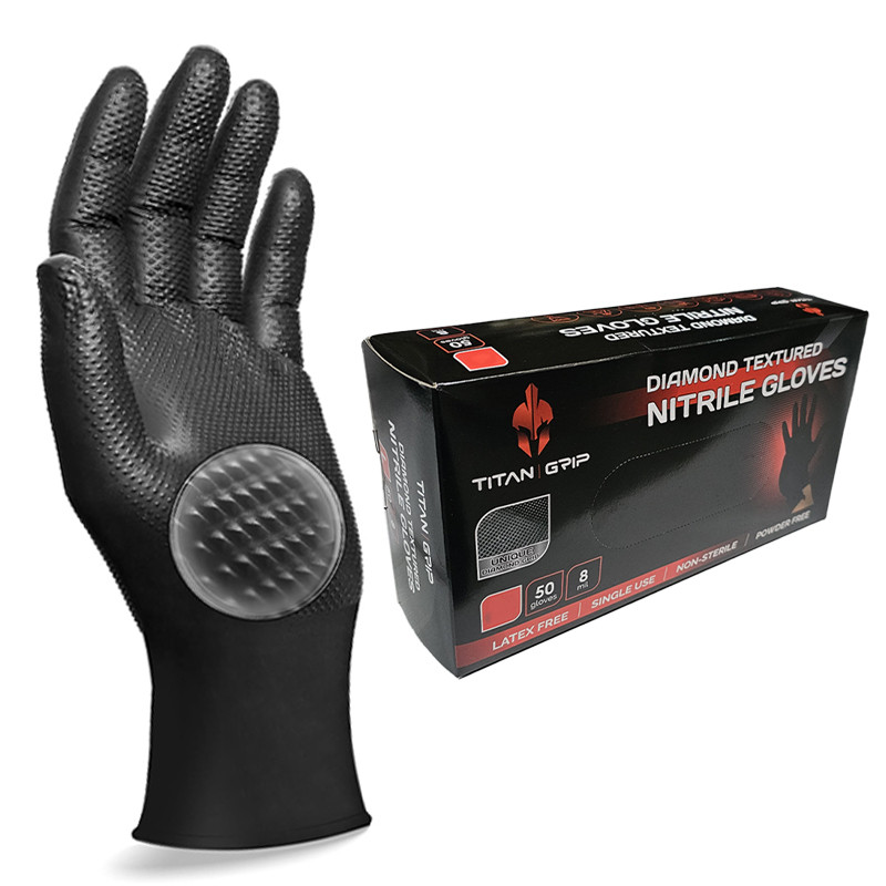 Doos van 50 nitril handschoenen - Maat M - Zwart