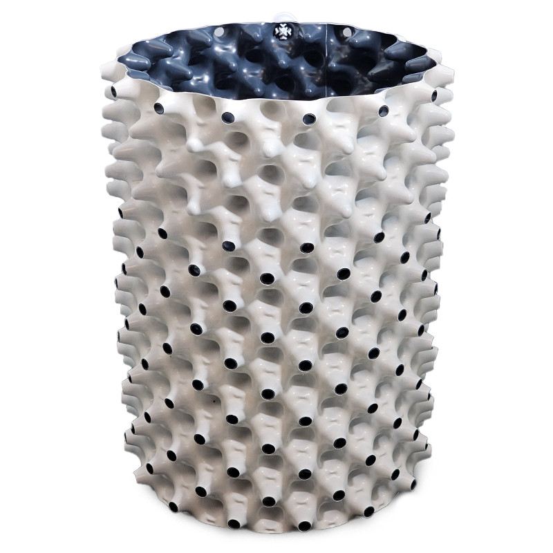 Pot rond - 9L - Blanc et noir - Root Plus